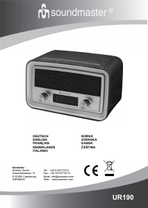 Bedienungsanleitung SoundMaster UR190WE Uhrenradio