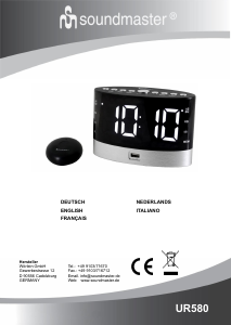 Manual SoundMaster UR580SW Alarm Clock Radio