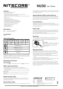 Manual Nitecore NU30 Flashlight