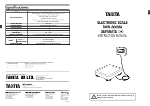 Bedienungsanleitung Tanita BWB-800MA Waage