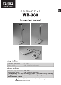 Manual Tanita WB-380 Scale