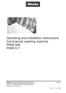 Handleiding Miele PWM 511 MopStar Wasmachine