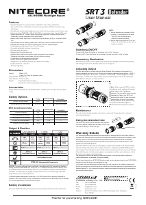 Manual Nitecore SRT3 Defender Flashlight