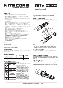 Bruksanvisning Nitecore SRT6 Night Officer Ficklampa