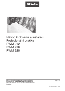 Manuál Miele PWM 912 Pračka