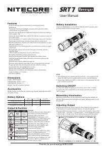 Manual Nitecore SRT7 Revenger Flashlight