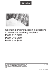 Manual Miele PWM 916 Washing Machine