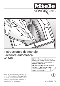 Manual de uso Miele W 149 Lavadora