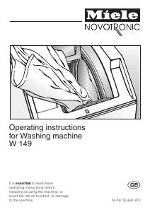 Manual Miele W 149 Washing Machine