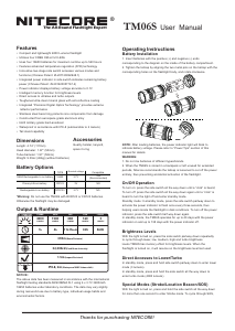 Handleiding Nitecore TM06S Zaklamp