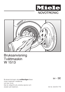 Bruksanvisning Miele W 1513 Tvättmaskin