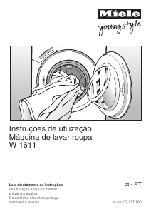 Manual Miele W 1611 Máquina de lavar roupa