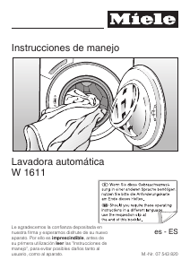 Manual de uso Miele W 1611 Lavadora