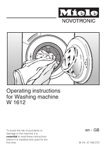 Manual Miele W 1612 Washing Machine