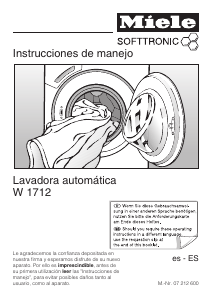 Manual de uso Miele W 1712 Lavadora