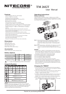 Manual Nitecore TM26GT Flashlight