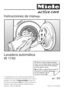 Manual Miele W 1740 Active Care Máquina de lavar roupa
