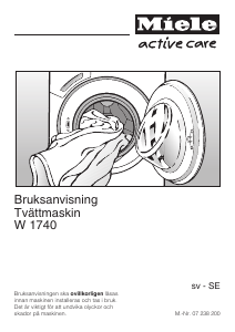 Bruksanvisning Miele W 1740 Active Care Tvättmaskin
