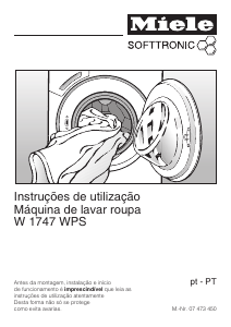 Manual Miele W 1747 WPS Máquina de lavar roupa
