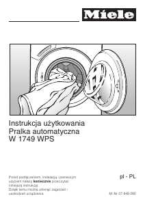Instrukcja Miele W 1749 WPS LiquidWash Pralka