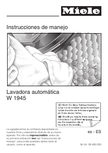 Manual de uso Miele W 194 Lavadora