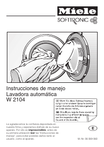 Manual de uso Miele W 2104 Lavadora