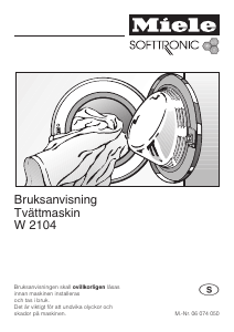 Bruksanvisning Miele W 2104 Tvättmaskin