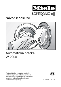 Manuál Miele W 2205 Pračka