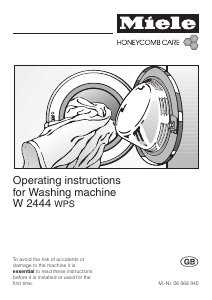 Manual Miele W 2444 WPS Washing Machine