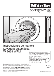 Manual de uso Miele W 2659 R WPM Lavadora