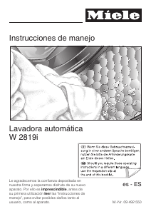 Manual de uso Miele W 2819 I WH Lavadora