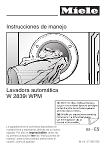 Manual de uso Miele W 2839i WPM Lavadora