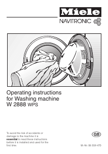 Manual Miele W 2888 WPS Washing Machine