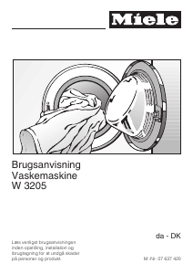 Brugsanvisning Miele W 3205 Vaskemaskine