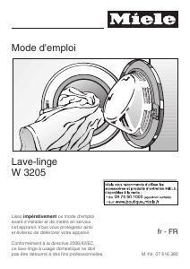 Mode d’emploi Miele W 3205 Lave-linge