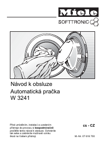 Manuál Miele W 3241 Pračka