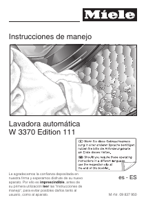 Manual de uso Miele W 3370 Edition 111 Lavadora