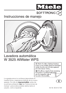 Manual de uso Miele W 3525 WPS Allwater Lavadora