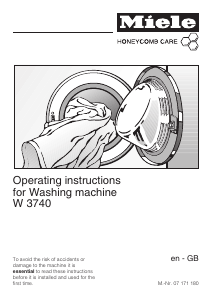 Manual Miele W 374 Washing Machine