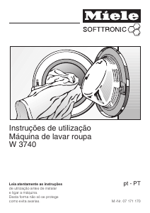 Manual Miele W 374 Máquina de lavar roupa