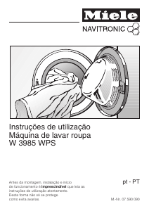 Manual Miele W 3985 WPS Máquina de lavar roupa