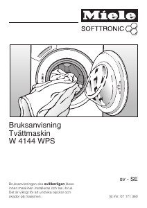 Bruksanvisning Miele W 4144 WPS Tvättmaskin