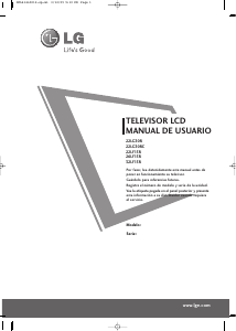 Manual de uso LG 32LF15R Televisor de LCD