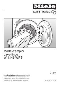 Mode d’emploi Miele W 4146 WPS Lave-linge