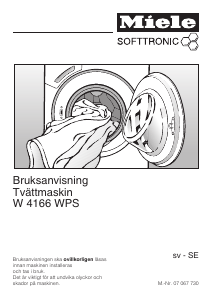 Bruksanvisning Miele W 4166 WPS Tvättmaskin