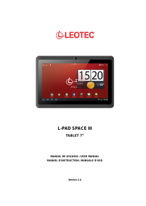 Manual de uso Leotec LETAB703 L-Pad Space III Tablet