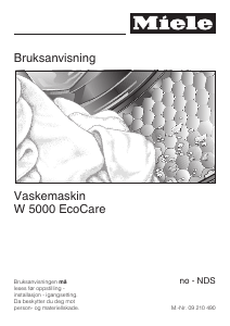 Bruksanvisning Miele W 5000 EcoCare Vaskemaskin