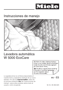 Manual de uso Miele W 5000 EcoCare Lavadora