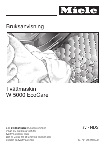 Bruksanvisning Miele W 5000 EcoCare Tvättmaskin