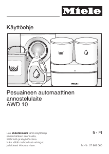 Käyttöohje Miele W 5000 WPS Supertronic Pesukone